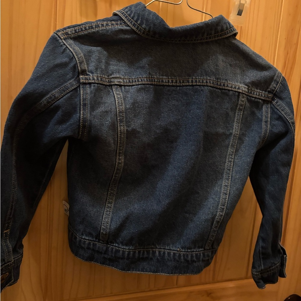 Disney princess Kids Denim Jacket with Red Rose Embroidery size 5 - Picture 3 of 5